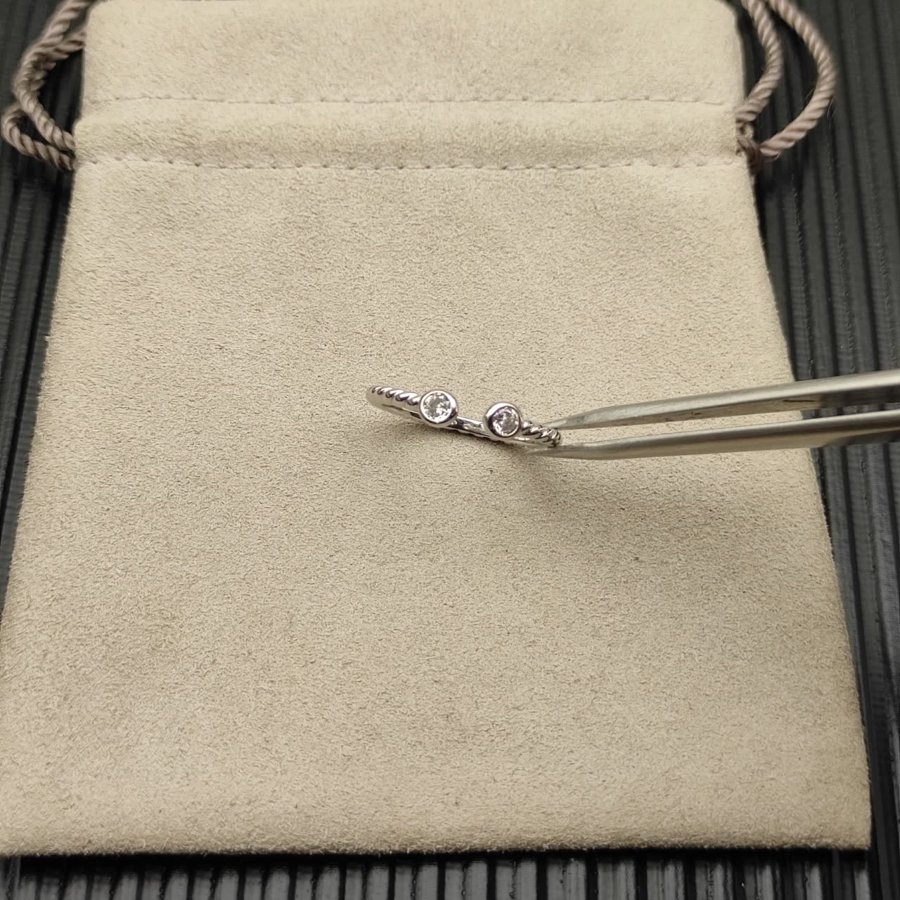 David Yurman Bezel-Set Diamond Ring